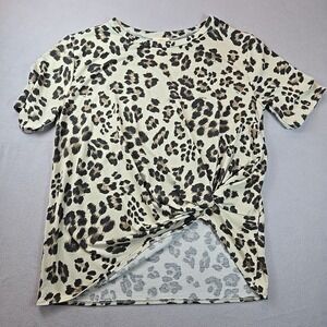 Chrysanthemumn‎ Women's Cheetah Print Roushed XL T Shirt